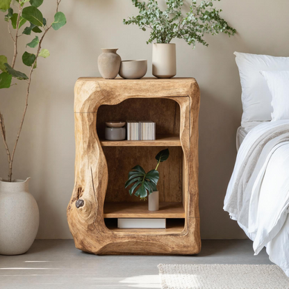 Rustic Wooden Nightstand Bedroom Furniture Essential