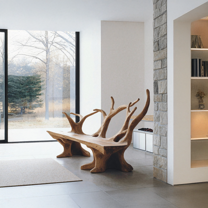 Handcrafted Branch Bench For Living Room Statement Pieces