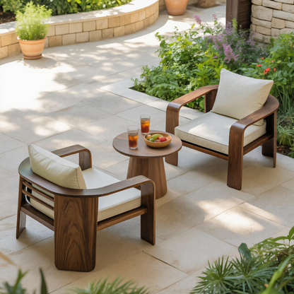 Modern Outdoor Wood Lounge Chair For Patio Or Garden