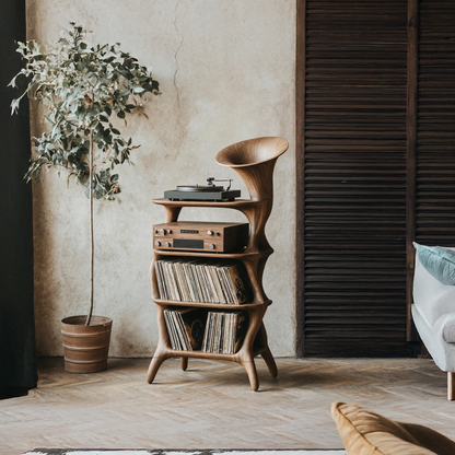 Mid Century Vinyl Cabinet For Livingroom Display