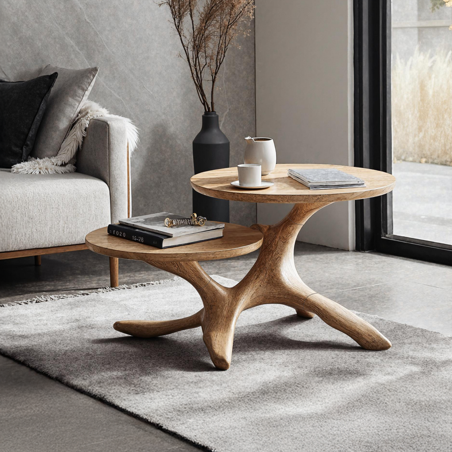 Mid Century Live Edge End Table Entryway Design