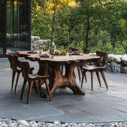 Farmhouse Wood Table For Country Style Kitchen