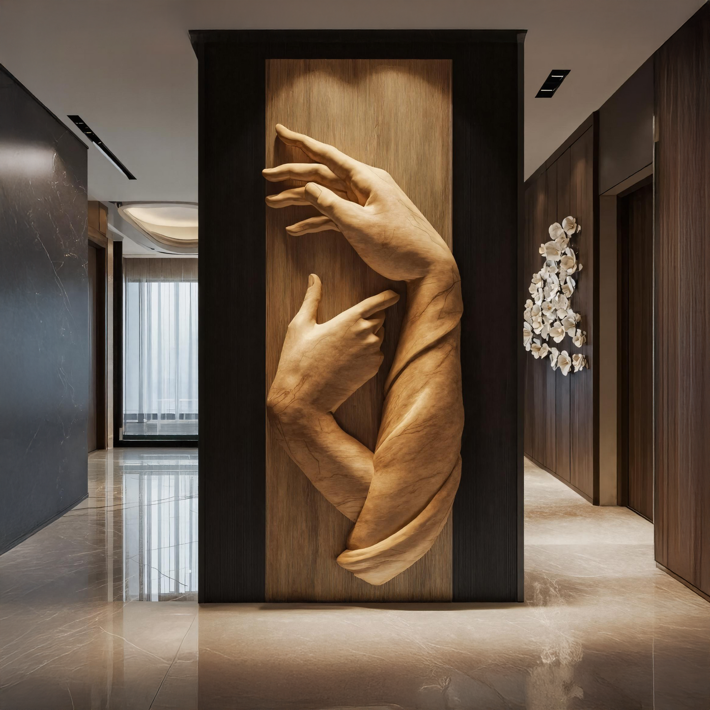 Handcrafted 3D Wood Wall Art For Furniture Accent Wall