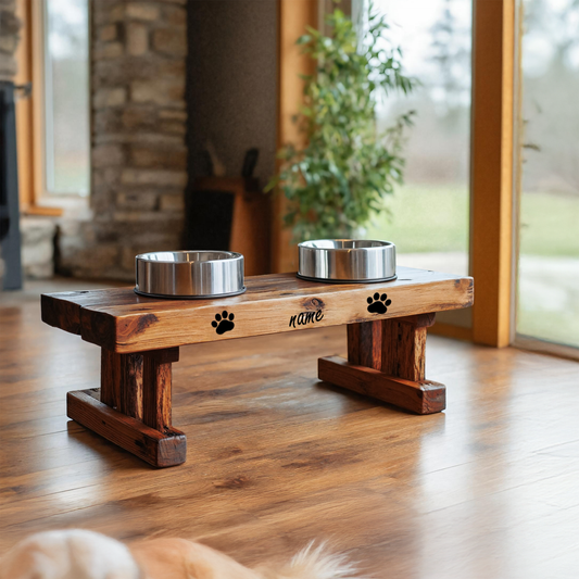 Rustic Style Handmade Dog Bowl For Kitchen Decor