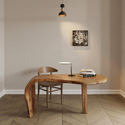 Live Edge Desk With Organic Curved Design For Home Office And Workspace