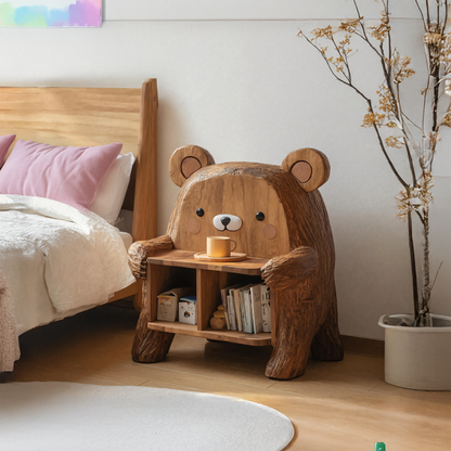 Farmhouse Wood Side Table For Furniture Decoration