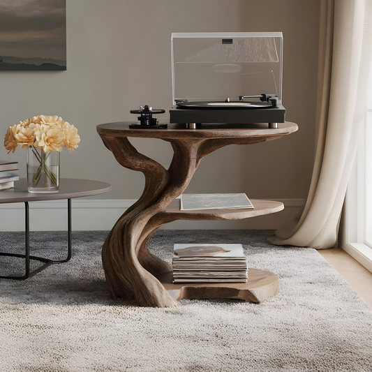 Handcrafted Wooden Media Stand Custom Living Room