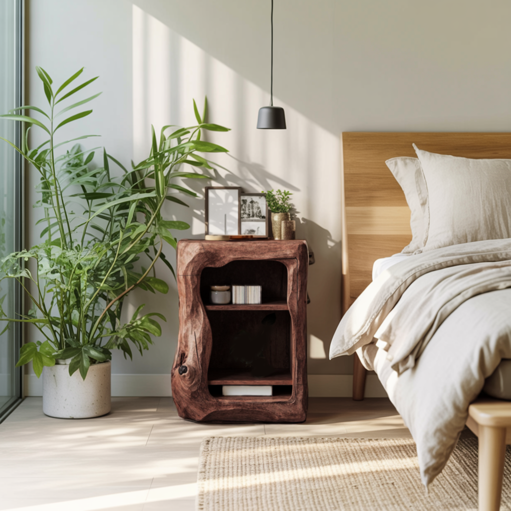 Rustic Wooden Nightstand Bedroom Furniture Essential