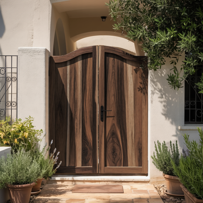 Elegant Arched Double Gate Entry Door For Garden Or Villa
