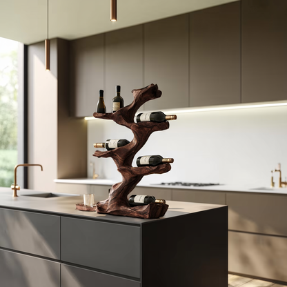 Rustic Wine Holder For Furniture Display Shelf Ideas