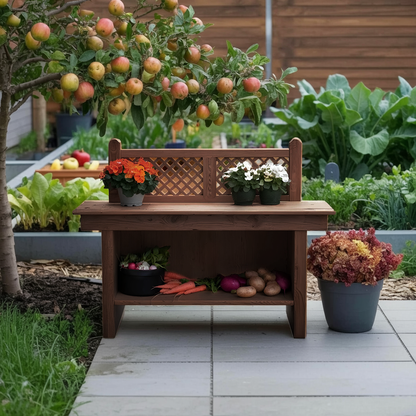Rustic Garden Potting Bench For Outdoor Gardening