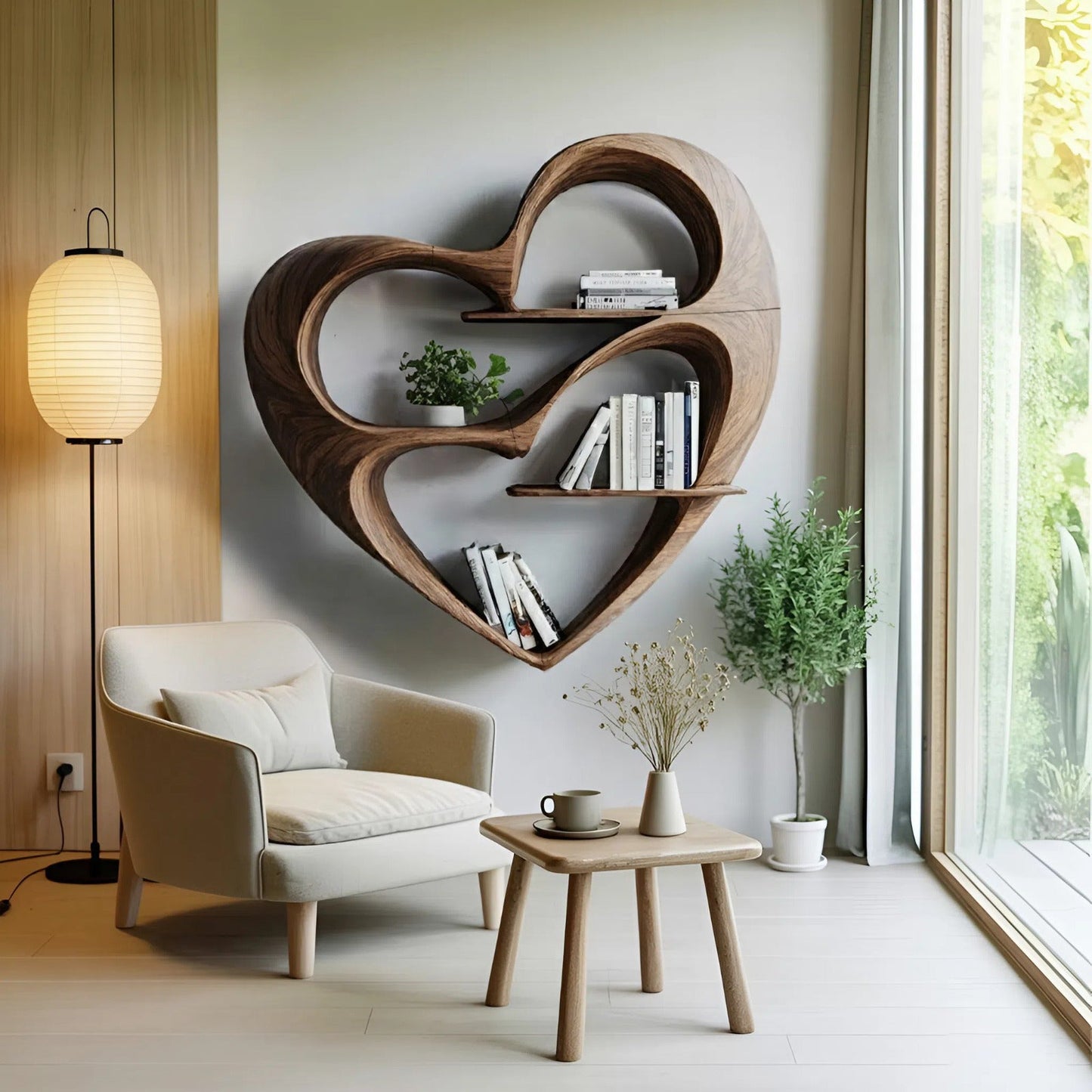 Rustic Live Edge Bookshelf For Cozy Bedroom Appeal