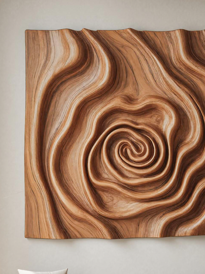 Abstract Wall Sculpture With Spiral Design For Living Room