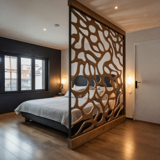 Modern Divider With Openwork For Bedroom