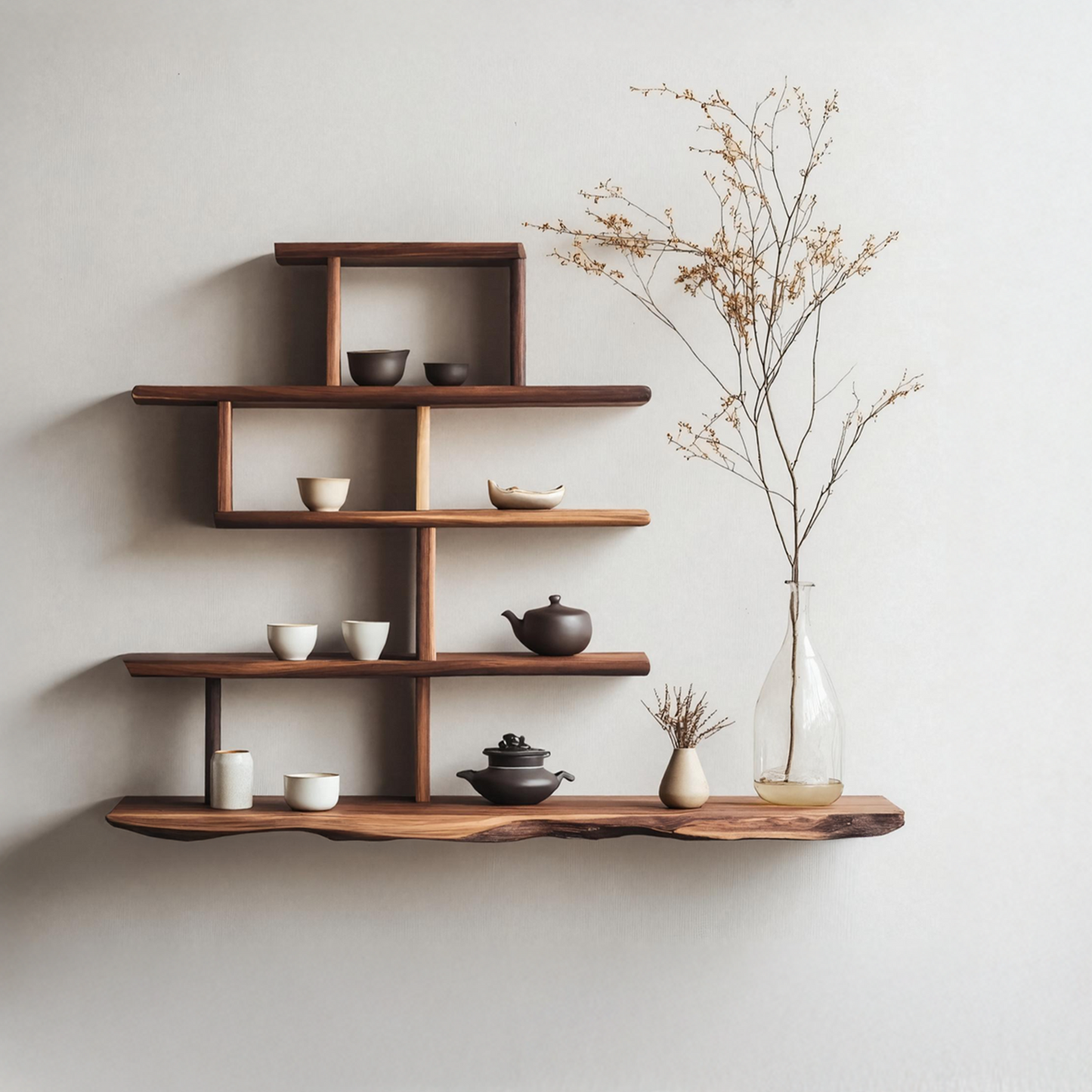 Farmhouse Live Edge Shelf For Bedroom Decor And Storage