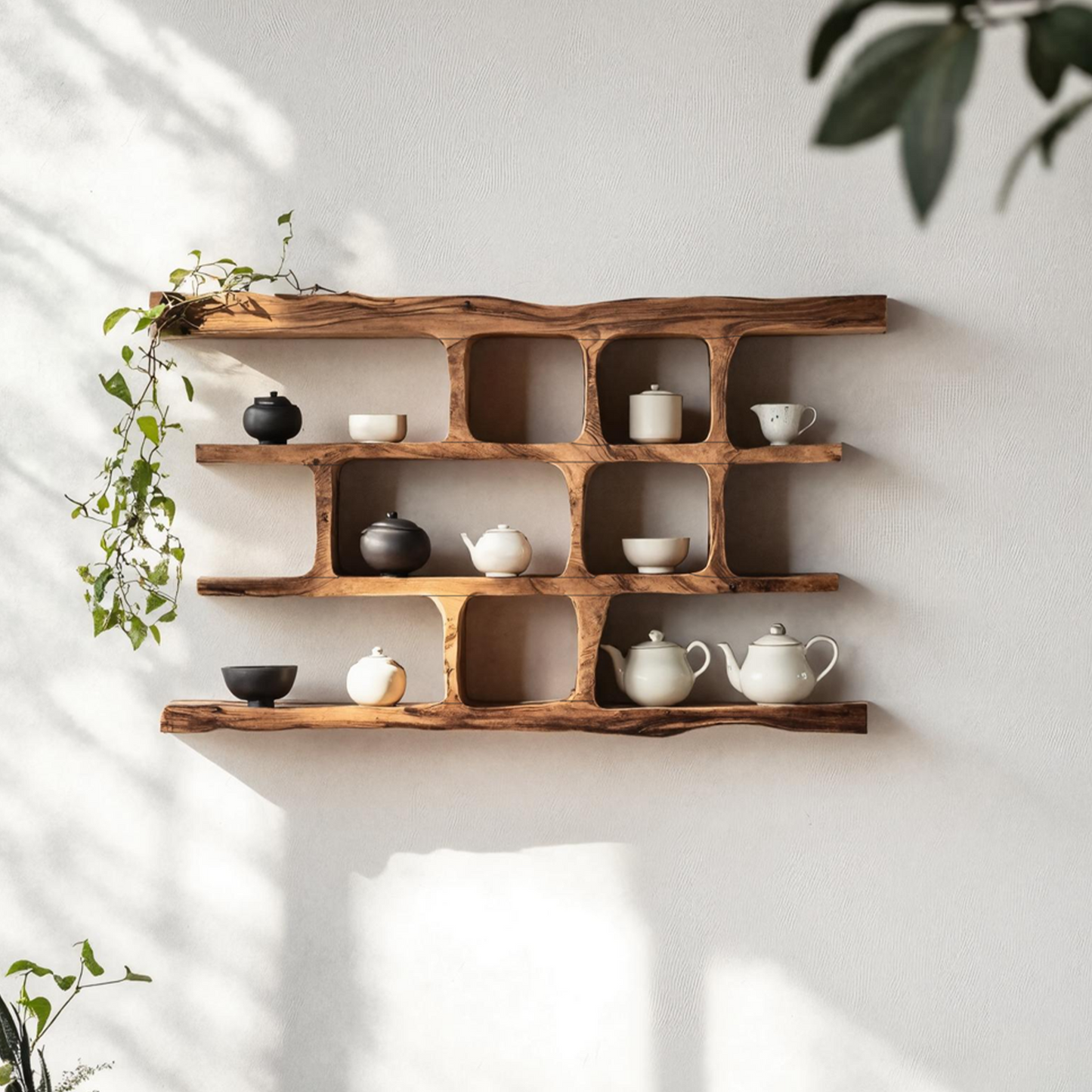 Mid Century Solid Wood Bookshelf For Bedroom Decor