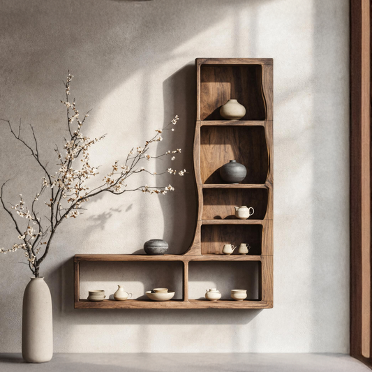 Handcrafted Solid Wood Bookshelf For Decor And Storage