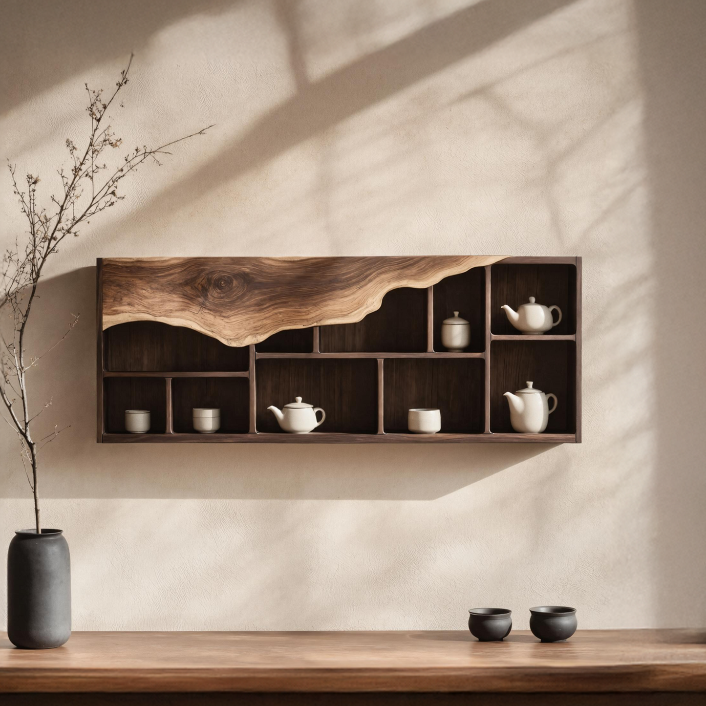 Farmhouse Bookshelf In Solid Wood For Living Room Style