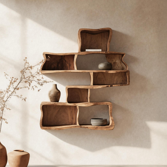 Handcrafted Floating Shelf For Modern Living Room Design