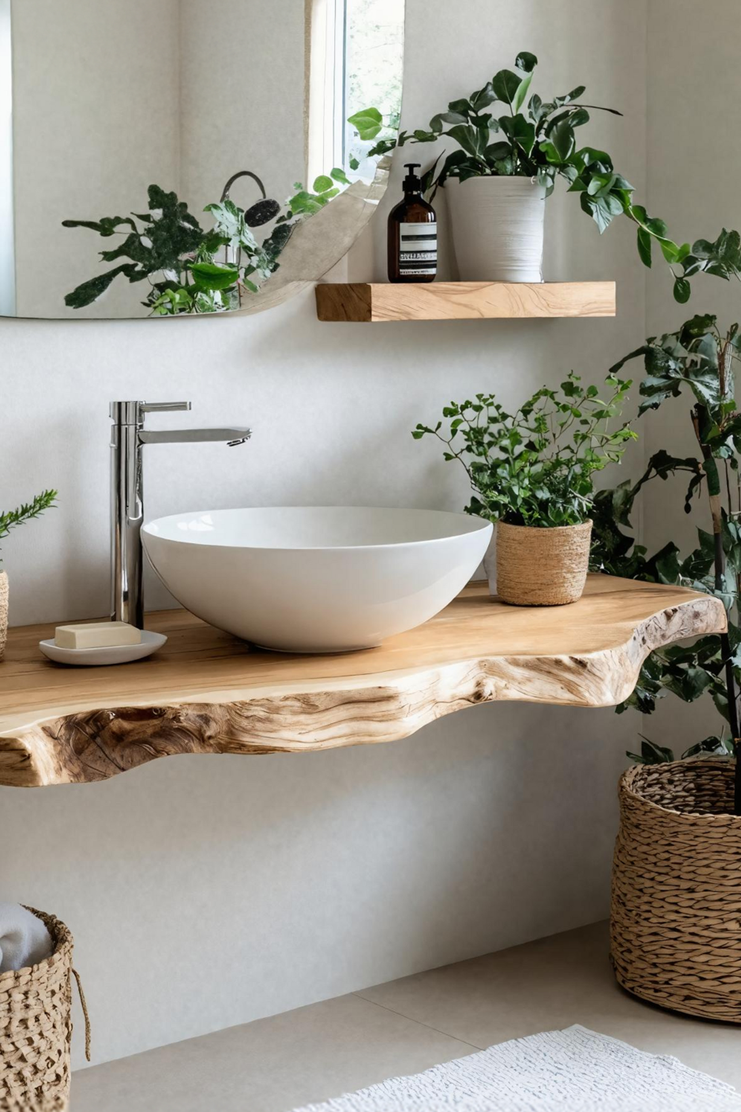 Rustic Solid Wood Vanity With Drawers For Bathroom