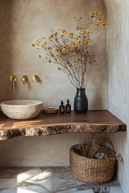 Farmhouse Wooden Vanity With Sink For Bathroom Decor