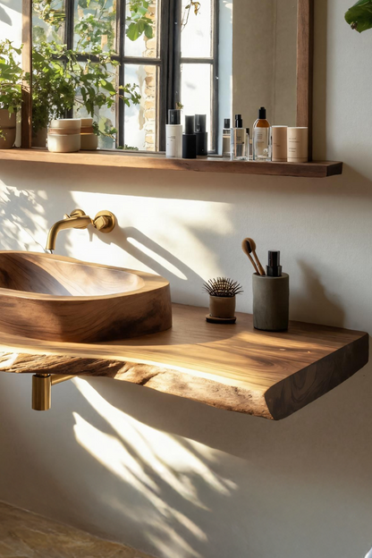 Handcrafted Vanity With Storage For Bathroom Design