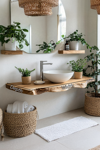 Rustic Solid Wood Vanity With Drawers For Bathroom