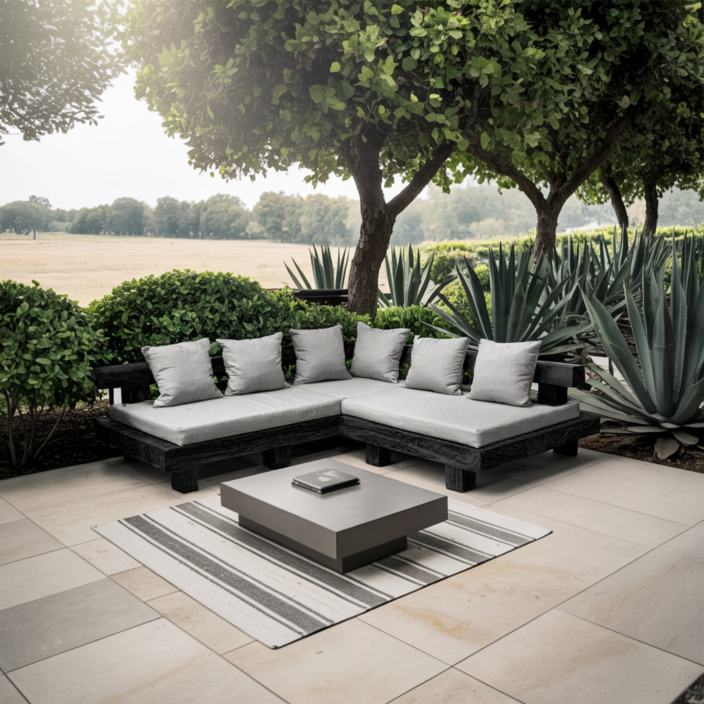 Minimalist Outdoor Sofa Set For Patio Garden And Poolside