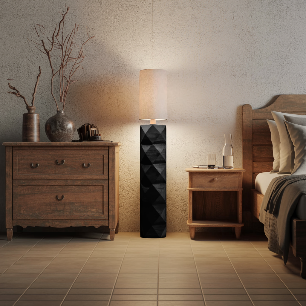 Contemporary Sculptural Lamp Pair For Bedroom And Office