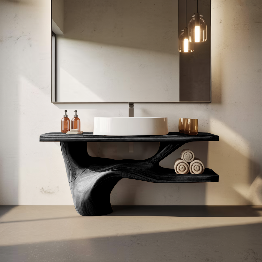 Handcrafted Solid Wood Vanity For Natural Interiors