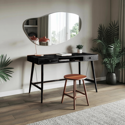 Mid Century Desk With Drawer For Home Office And Workspace
