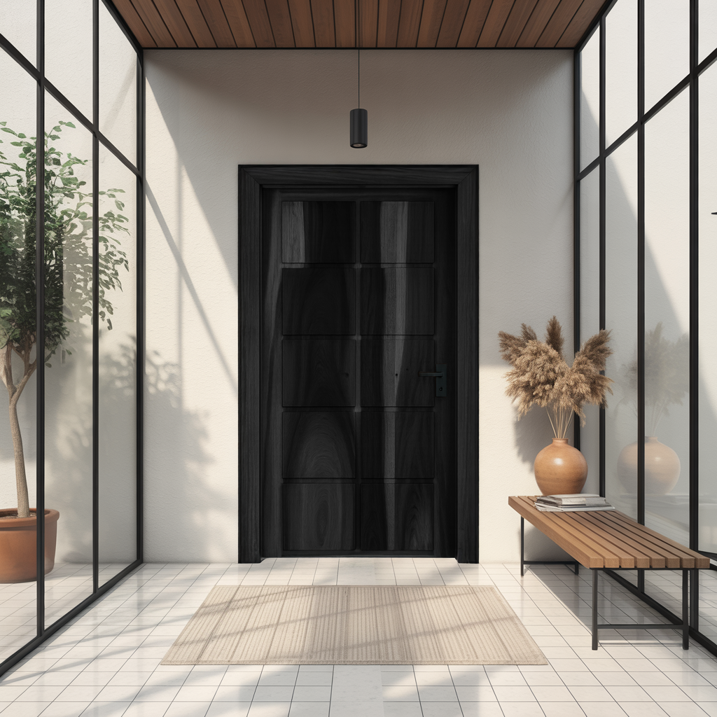 Modern Panel Door Design For Living Room And Hallway