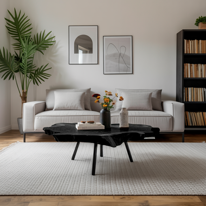 Rustic Wood Table For Boho Style Living Room