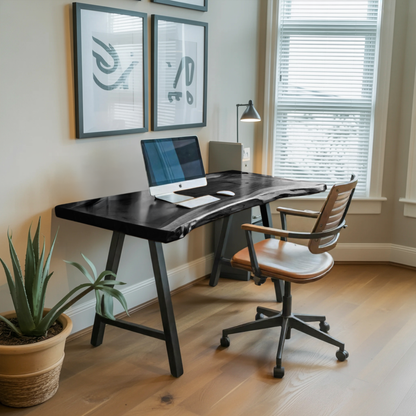 Rustic Live Edge Desk For Home Office Setup