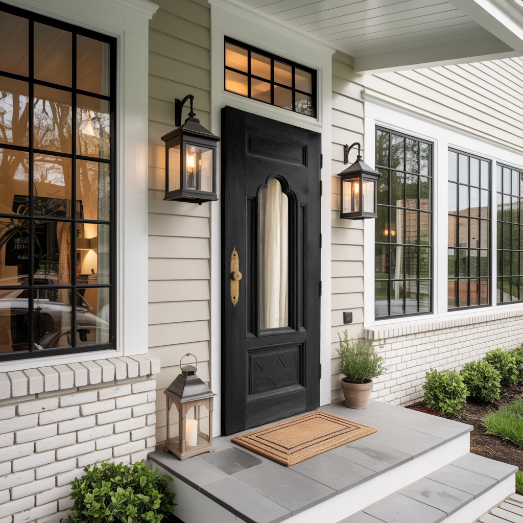 Elegant Vintage Carved Wood Door For Entryway And Living Room