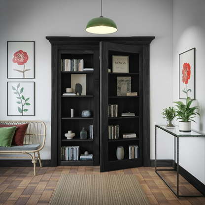 Modern Hidden Door Bookshelf For Home Office Or Living Room