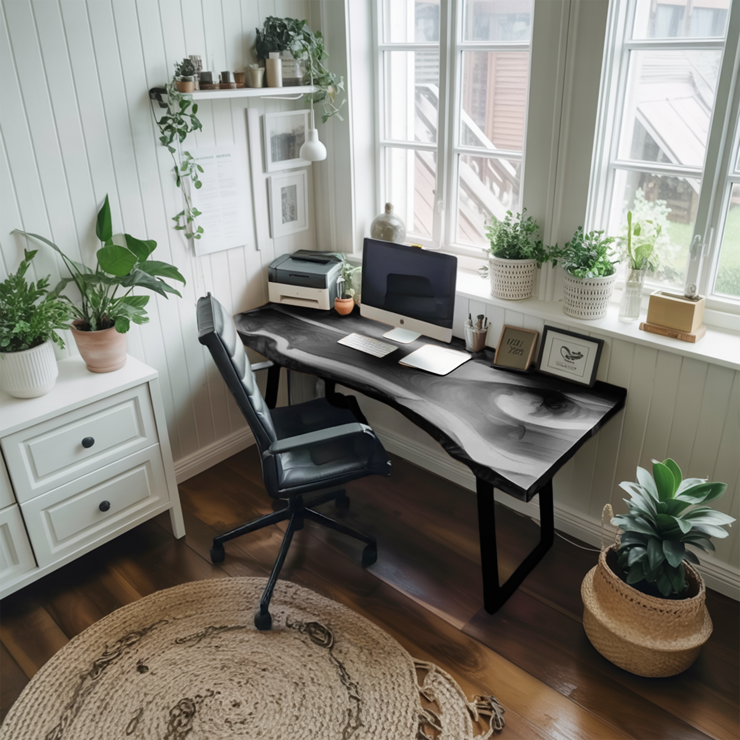Modern Live Edge Desk For Minimalist Home Office Placement