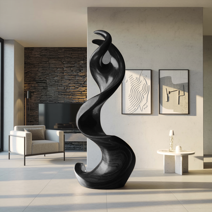 Farmhouse Large Twisted Spiral Floor Art For Living Room