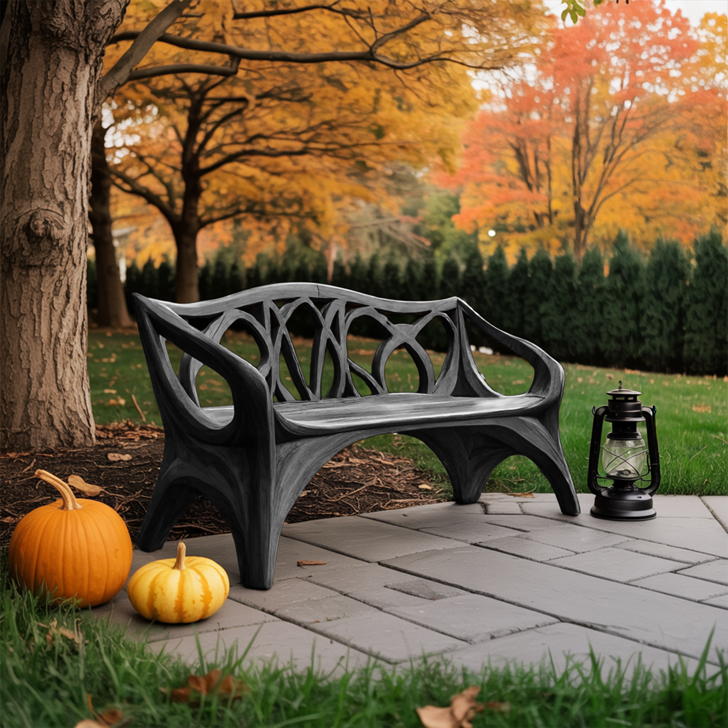 Mid Century Wooden Bench For Outdoor Furniture And Patio Decor