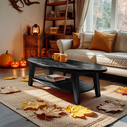 Farmhouse Solid Wood Coffee Table For Living Room Autumn Halloween