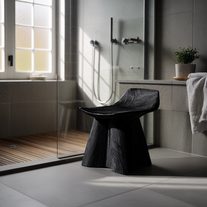 Farmhouse Shower Stool For Rustic Bathroom Interiors