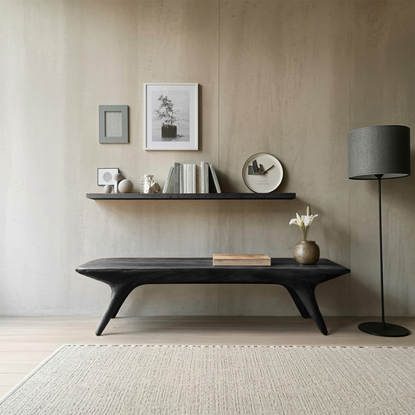 Modern Minimalist Entryway Bench For Hallway Or Bedroom Seating