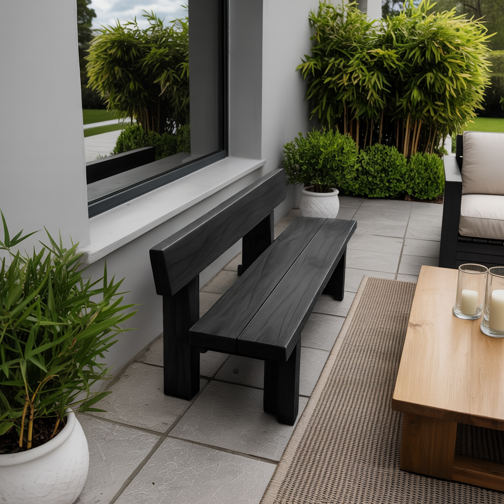 Minimalist Outdoor Garden Bench For Patio Balcony Courtyard