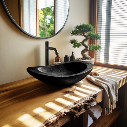Solid Wood Sink For Bathroom Vanity Rustic Farmhouse Style