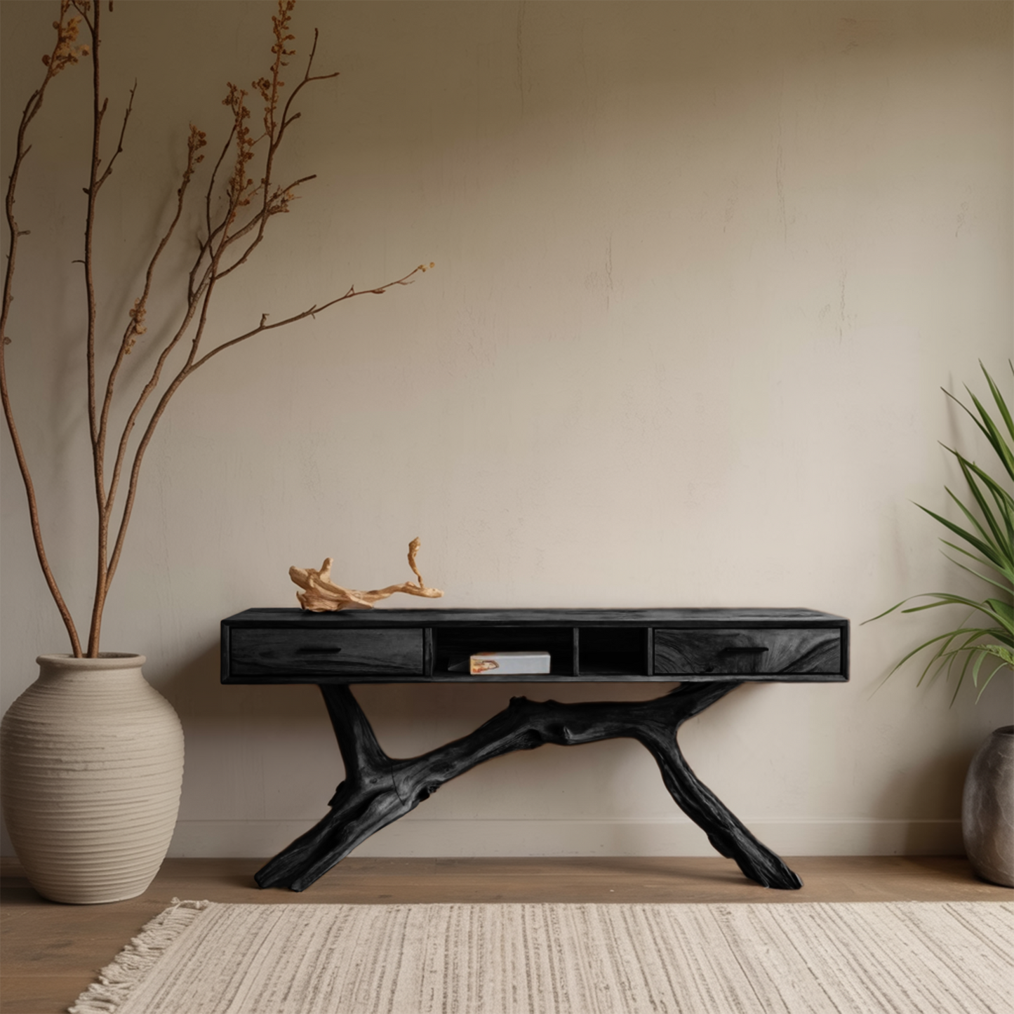 Rustic Live Edge Entryway Table For Entryway Design Warm Welcome