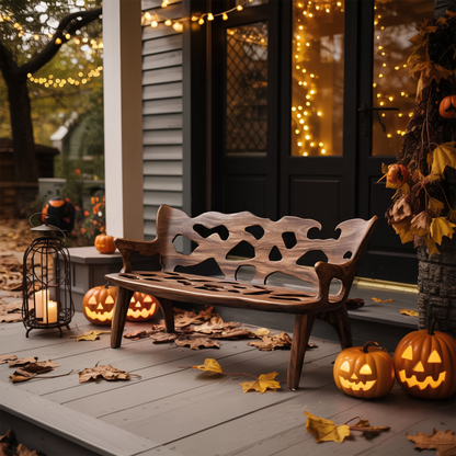 Mid Century Wooden Bench For Living Room Furniture Decor