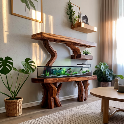 Elegant Aquarium Stand For Stylish Living Space Design