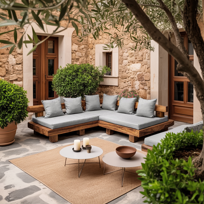 Minimalist Outdoor Sofa Set For Patio Garden And Poolside