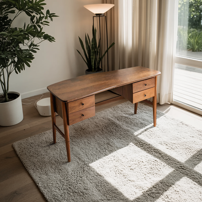 Mid Century Writing Desk For Bedroom Workspace Or Study Nook