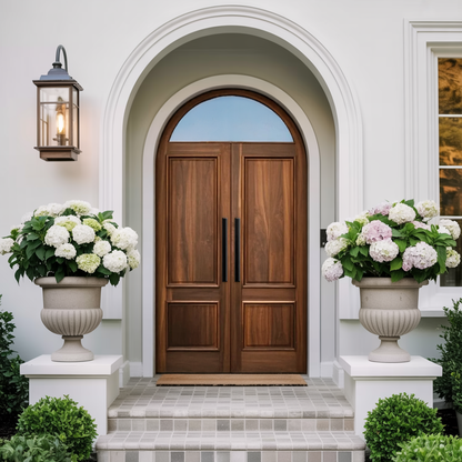 Modern Arched Entry Door For Minimalist Contemporary Home